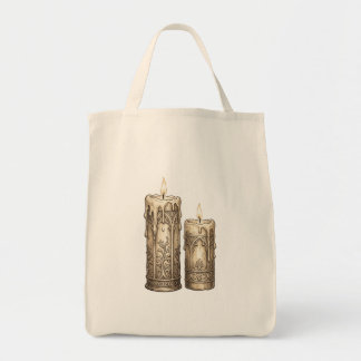 Ornate Vintage Gothic Candles Tote Bag