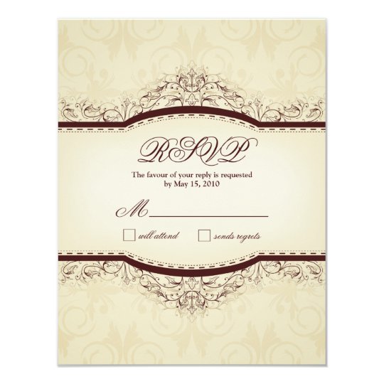 Ornate Vintage RSVP Cards