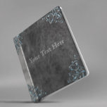 Ornate Vintage Silver Black Leather 3 Ring Binder<br><div class="desc">This design was created though digital art. It may be personalized in the area provide or customizing by choosing the click to customize further option and changing the name, initials or words. You may also change the text color and style or delete the text for an image only design. Contact...</div>