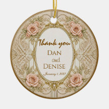 Ornate Vintage Wedding Favor Ornament