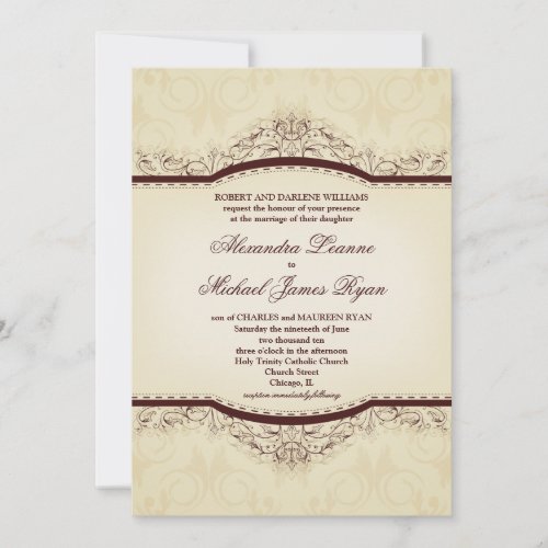 Ornate Vintage Wedding Invitations