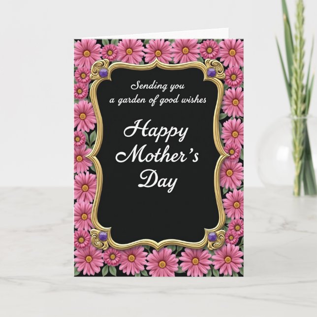 Ornate Violet Mothers Day Card (Front)