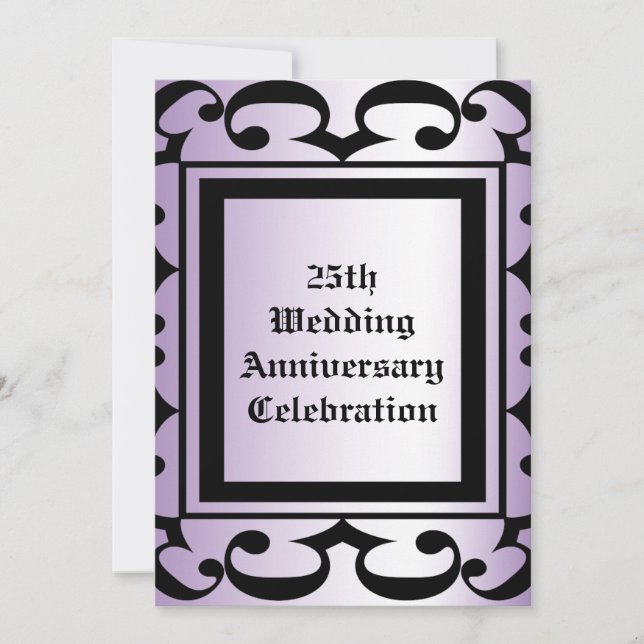 Ornate Wedding Anniversary Invitation (Front)