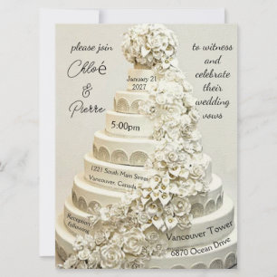 “Ornate Wedding Cake” Wedding Invitation