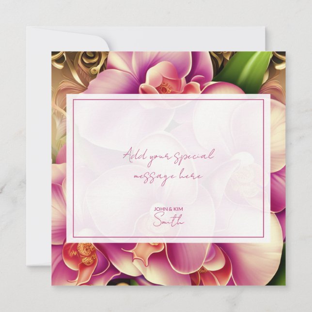 Ornate Wedding Personalized Thank You Card (Back)