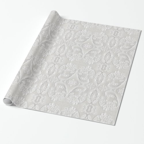 Ornate White Lace Wrapping Paper