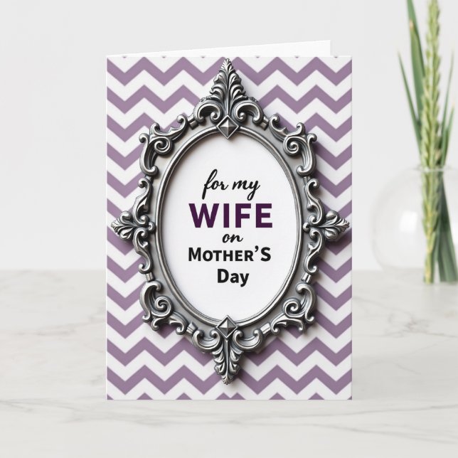 Ornate Wife Mothers Day Card (Front)