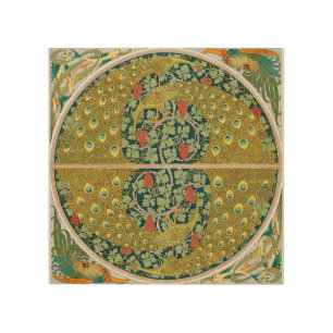 Ornate William Morris Style Peacock Grapevine Art