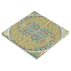 Ornate William Morris Style Peacock Grapevine Art