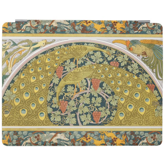 Ornate William Morris Style Peacock Grapevine Art iPad Smart Cover (Horizontal)