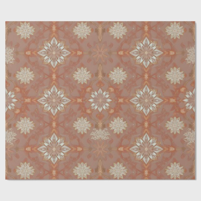 Ornate Winter Heirloom Christmas Pattern Wrapping  Wrapping Paper (Flat)
