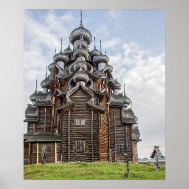 Ornate wooden church, Russia Poster (Front)