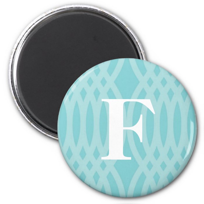 Ornate Woven Monogram   Letter F Fridge Magnet