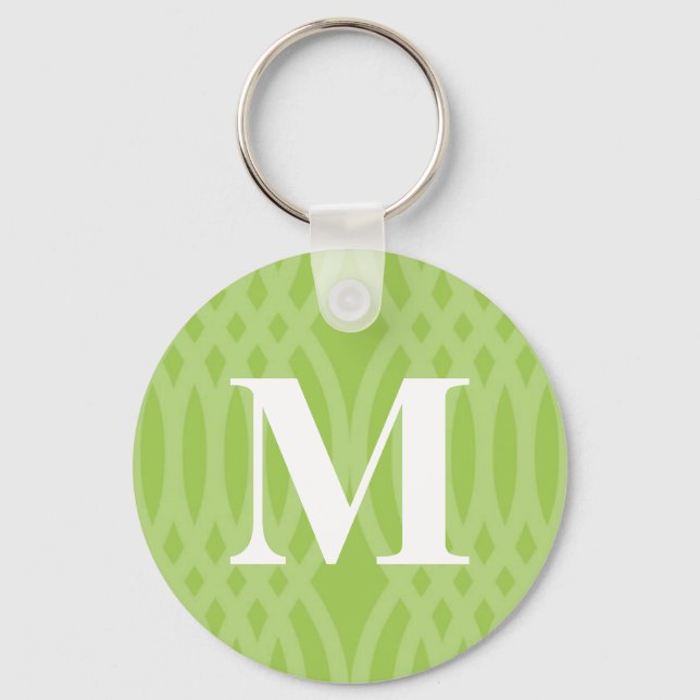 Ornate Woven Monogram - Letter M Keychain (Front)