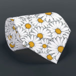 Ornate Yellow White Daisy Floral Art Pattern Neck Tie<br><div class="desc">Unique neck tie with contemporary spring or summer yellow, black and white and white colored Daisy flowers pattern. Ornate, funky, modern and whimsical hipster design for the artistic or artsy hip trend setter, vintage retro, nouveau deco art style lover. Unique, pretty, decorative, fashionable and trendy design for the professional and...</div>
