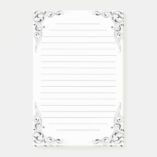 Ornately framed and lined notes