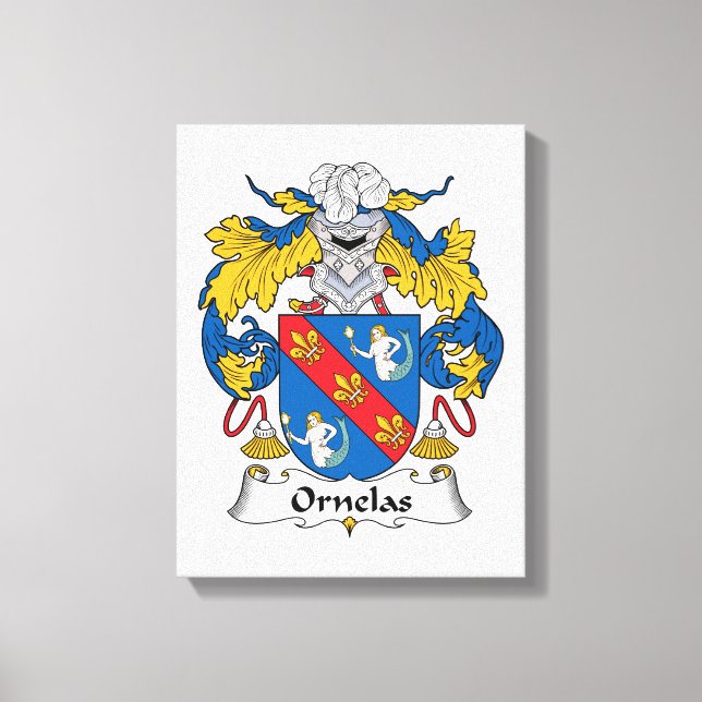 Ornelas Family Crest Canvas Print (Front)