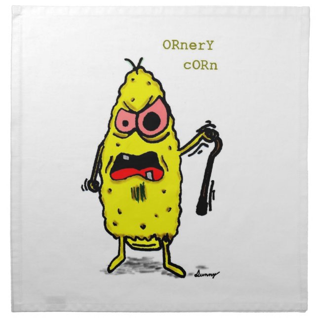 Ornery Corn Napkins - Set of 4 (Front)