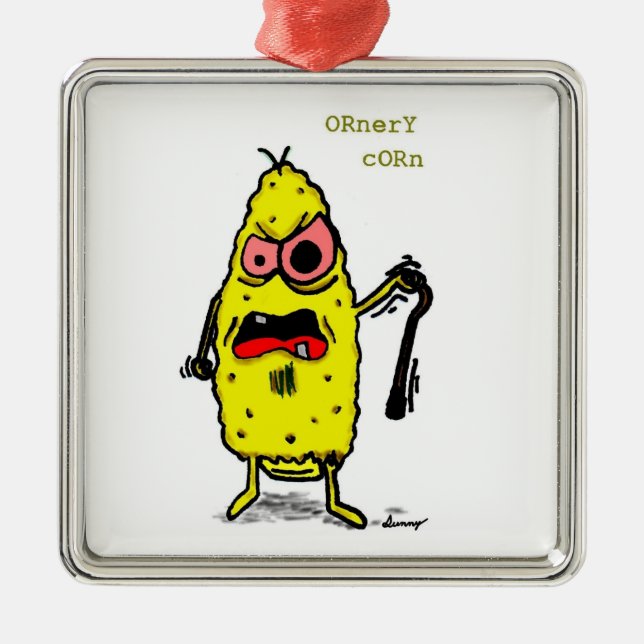 Ornery Corn Ornament (Front)