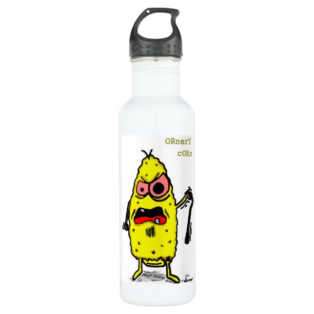 Ornery Corn Water Bottle (Front)