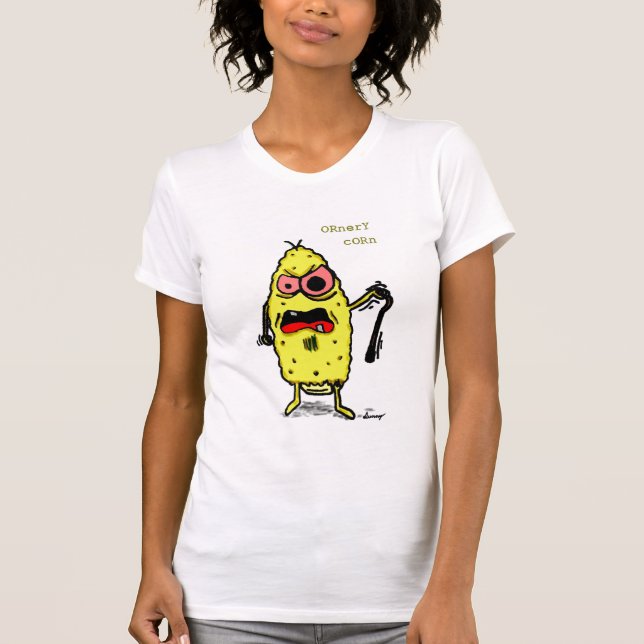 Ornery Corn Womens Petite T-Shirt (Front)