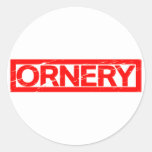 Ornery Stamp Classic Round Sticker
