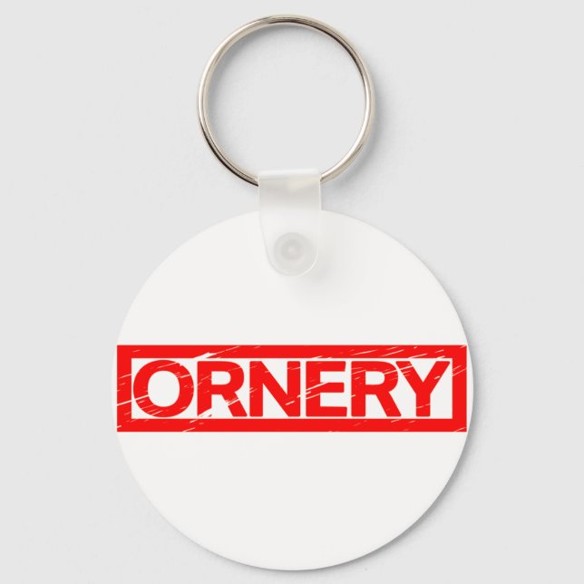 Ornery Stamp Keychain (Front)