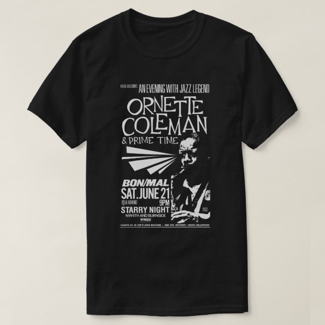 Ornette Coleman & Prime Time T-Shirt (Design Front)