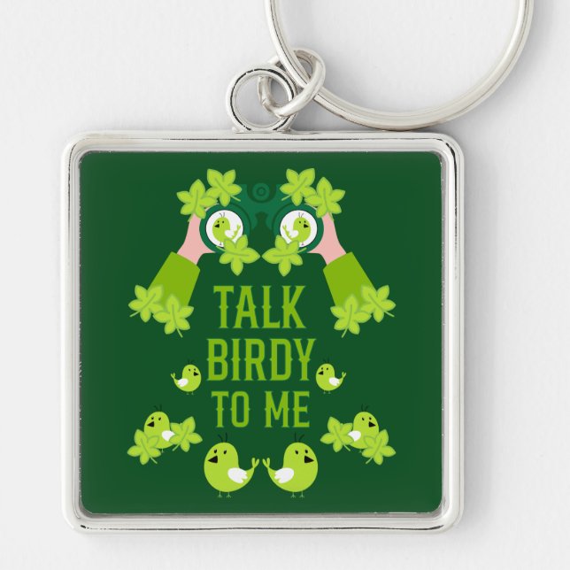 Ornithologist Birdwatcher Keychain (Front)