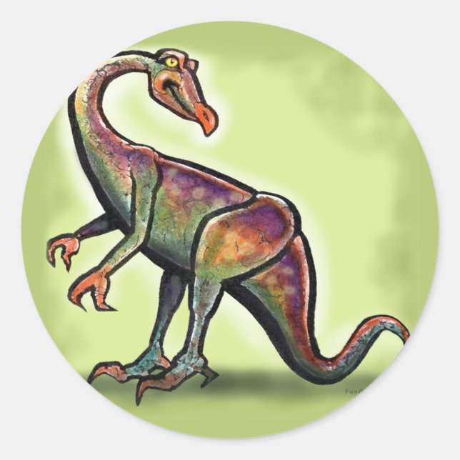 Ornithomimus Classic Round Sticker (Front)