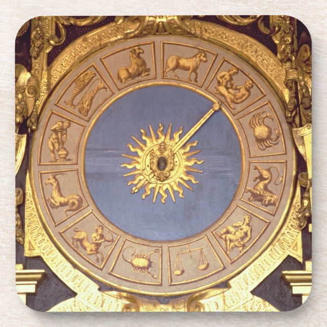 Orologio Zodicale (Zodiac Clock) (fresco and gilde Drink Coaster (Front)