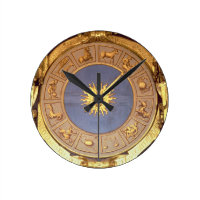 Orologio Zodicale (Zodiac Clock) (fresco and gilde Round Clock