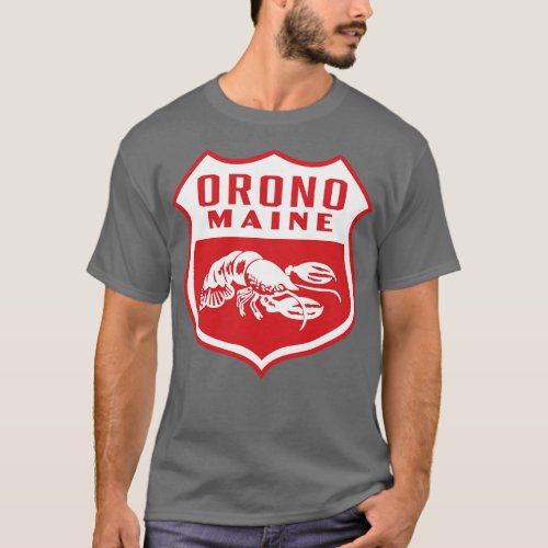 Orono Maine Retro  Shield White T_Shirt