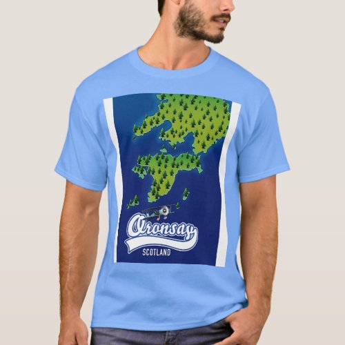 Oronsay Scotland island map T_Shirt