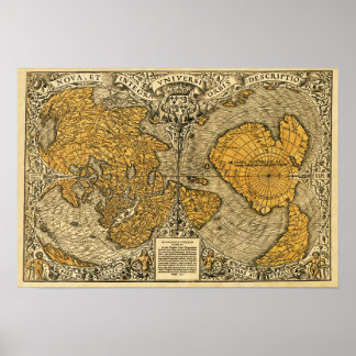 Oronteus Finaeus Map Poster