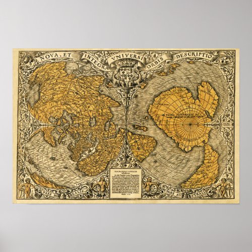 Oronteus Finaeus Map Poster