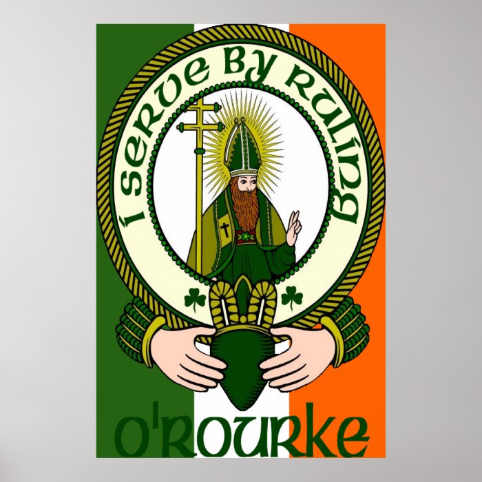 O'Rourke Clan Motto Poster Print