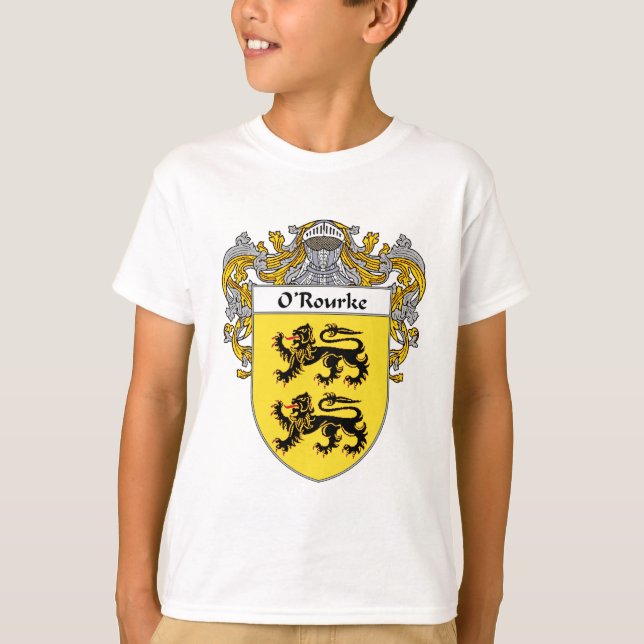 O'Rourke Coat of Arms (Mantled) T-Shirt (Front)
