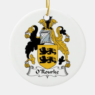 O'Rourke Family Crest Ceramic Ornament