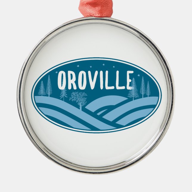 Oroville California Outdoors Metal Ornament (Front)