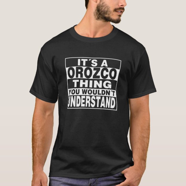 OROZCO Surname Personalized Gift T-Shirt (Front)