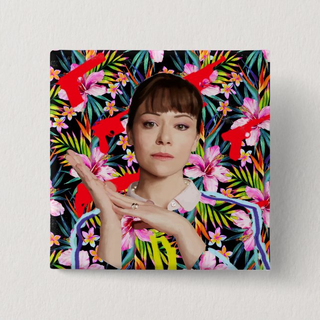 Orphan Black | Alison - Floral Pattern Button (Front)