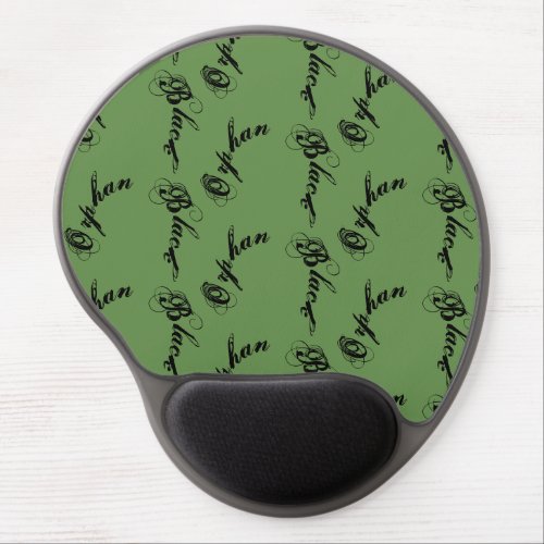 Orphan Black antique script pattern rounded Gel Mouse Pad