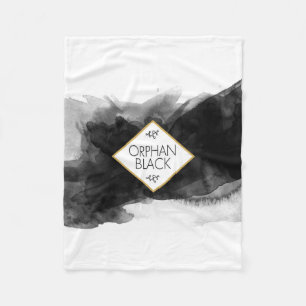 Orphan Black Black Watercolor Fleece Blanket