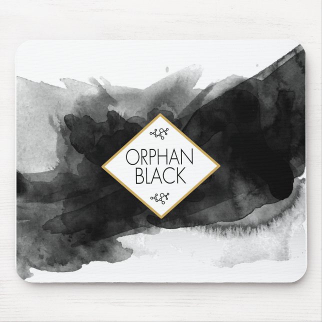 Orphan Black Black Watercolor Mouse Pad (Front)