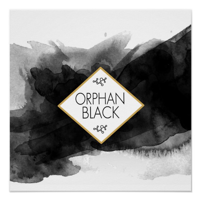 Orphan Black Black Watercolor Poster (Front)