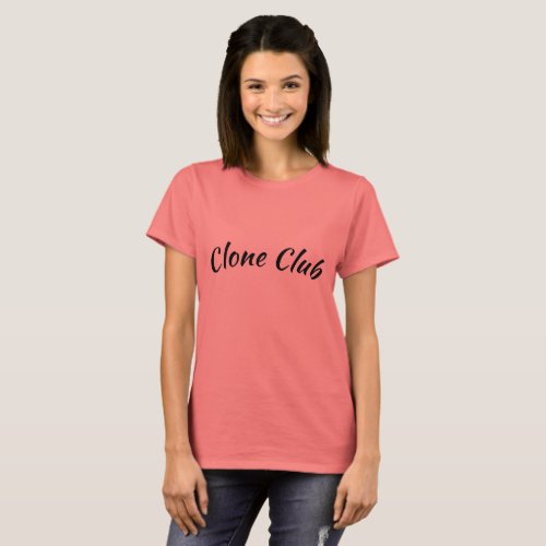 Orphan Black Clone Club Italic text curved T_Shirt