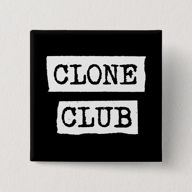 Orphan Black | Clone Club Typography Button (Front)