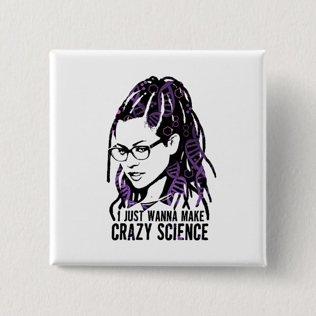 Orphan Black | Cosima - Crazy Science Pinback Button (Front)