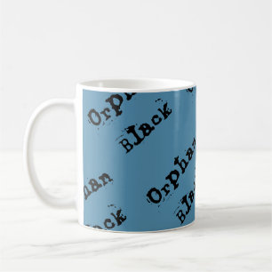Orphan Black distressed font tilted pattern Coffee Mug